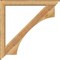 Ekena Millwork Westlake Traditional Rough Sawn Bracket w/ Offset Brace, Western Red Cedar, 6"W x 48"D x 48"H BKT0604X48X48WTL01RWR - alternate 4